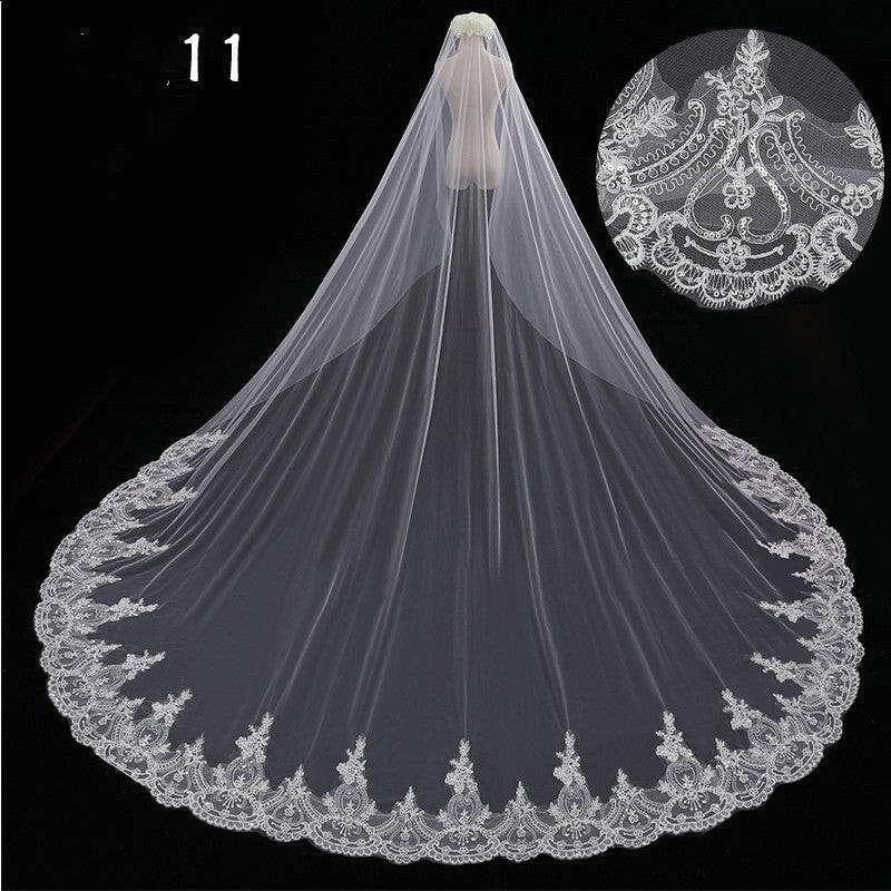 Bridal Wedding Dress Long Tail Luxury Super Fairy Wedding Veil.