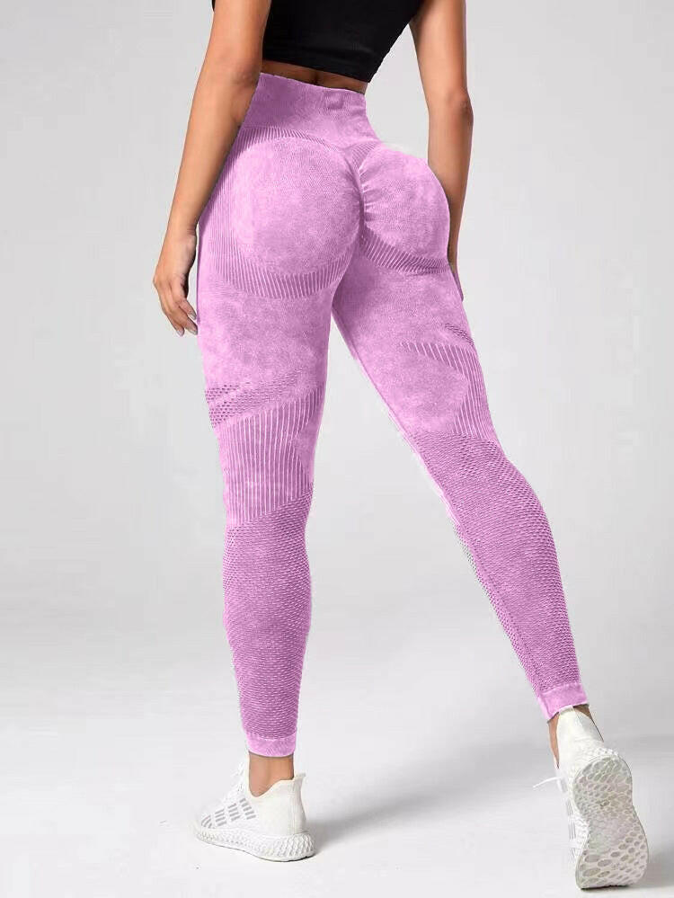 Hollow Design Seamless Leggings High Waist Hip Lifting Running Sports Fitness Yoga Pants Fashion Womens Clothing.