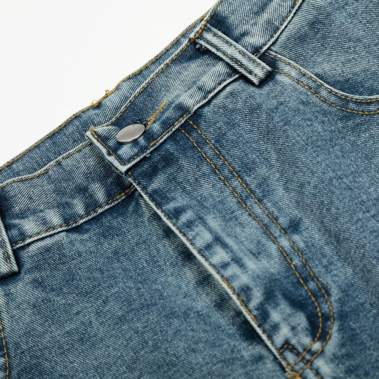 Street Style High-Street Unique Design Denim Long Pants