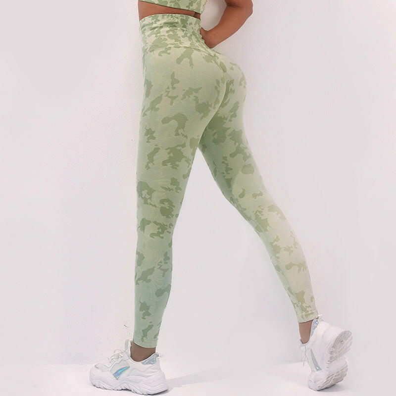 Fashion Camouflage Print Yoga Pants High Waist Seamless Leggings Stretch Butt Lift Running Sports Fitness Pant For Womens Clothing.