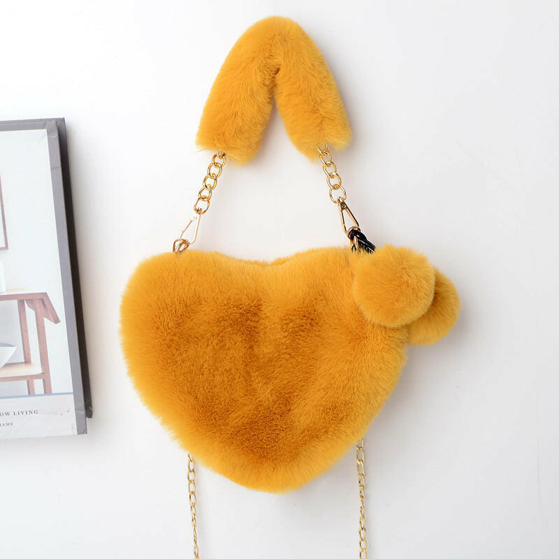 Love Bags Soft Plush Handbags Women Valentine's Day Party Bag Kashur Mart .