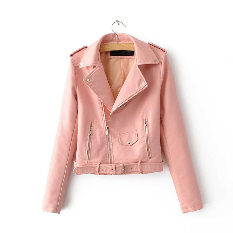 autumn and winter women's clothing coat Korean version of the Korean version of women's leather jacket fashion women's clothing wholesale Kashur Mart .
