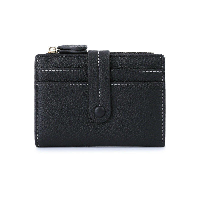 Women Short Wallets PU Leather Plaid Female Purses Solid Card Holder Wallet Fashion Woman Small Wallet With Coin Purse Kashur Mart .