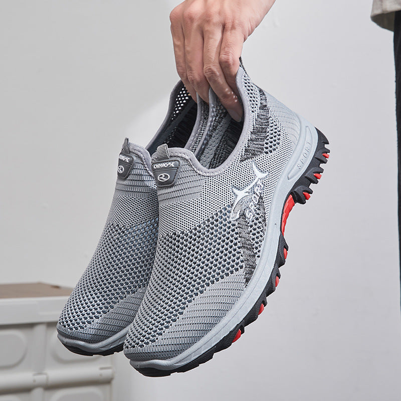 New Men's Casual Shoes, Comfortable and Breathable Sports Shoes, Slip-On Dad Shoes, Soft Sole Cloth Shoes