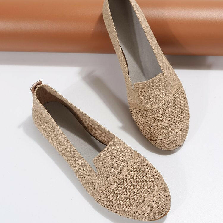 Women's Ballet Flats Round Toe Soft Sole Slip On Lazy Shoes Walking Flat Loafers.