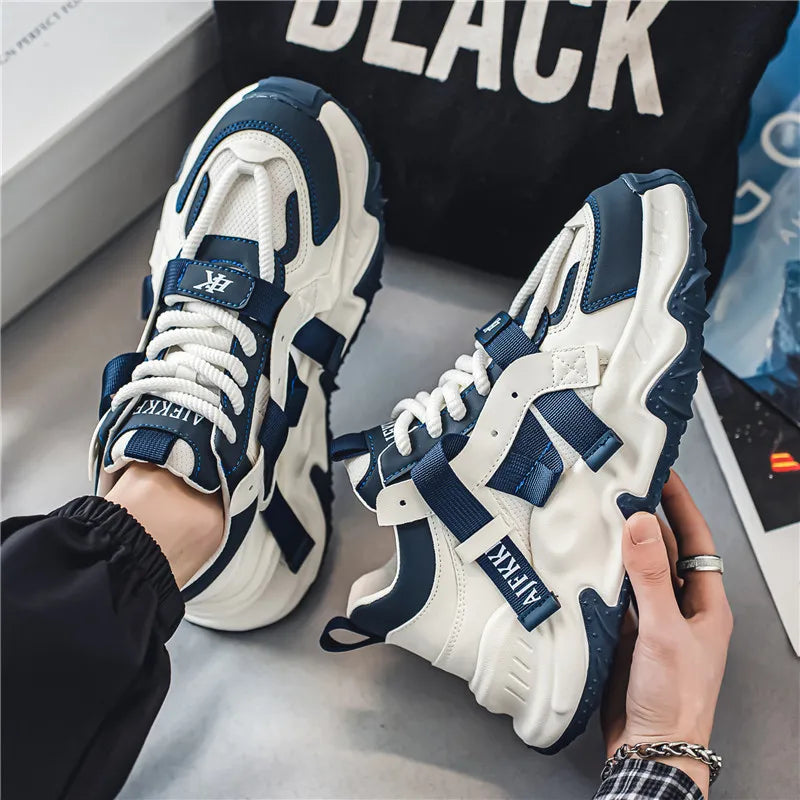 Anti slip casual sports thick soled height increasing street shoes