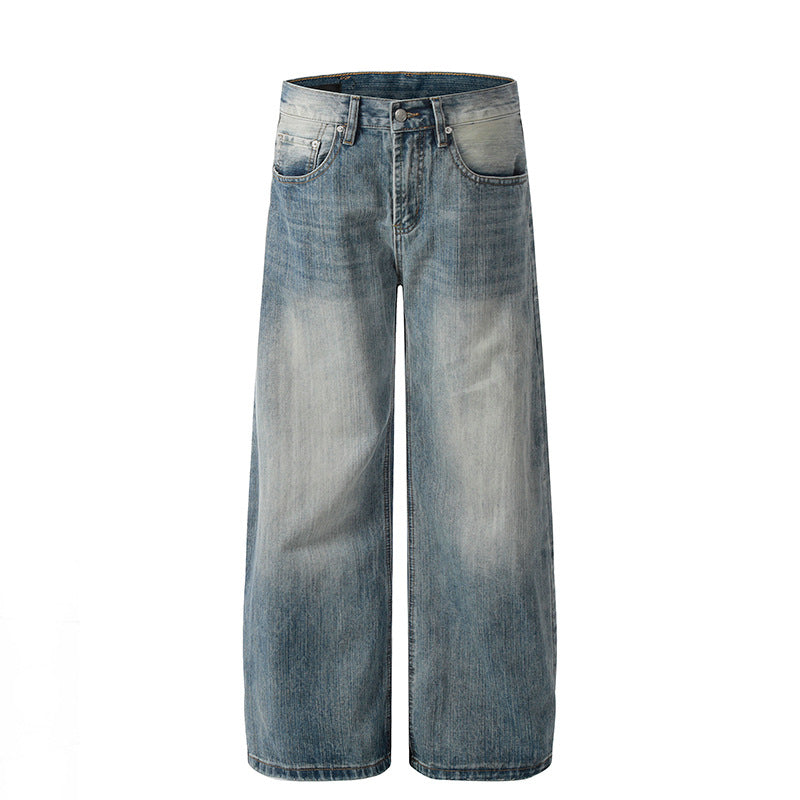 Washed bamboo bent jeans