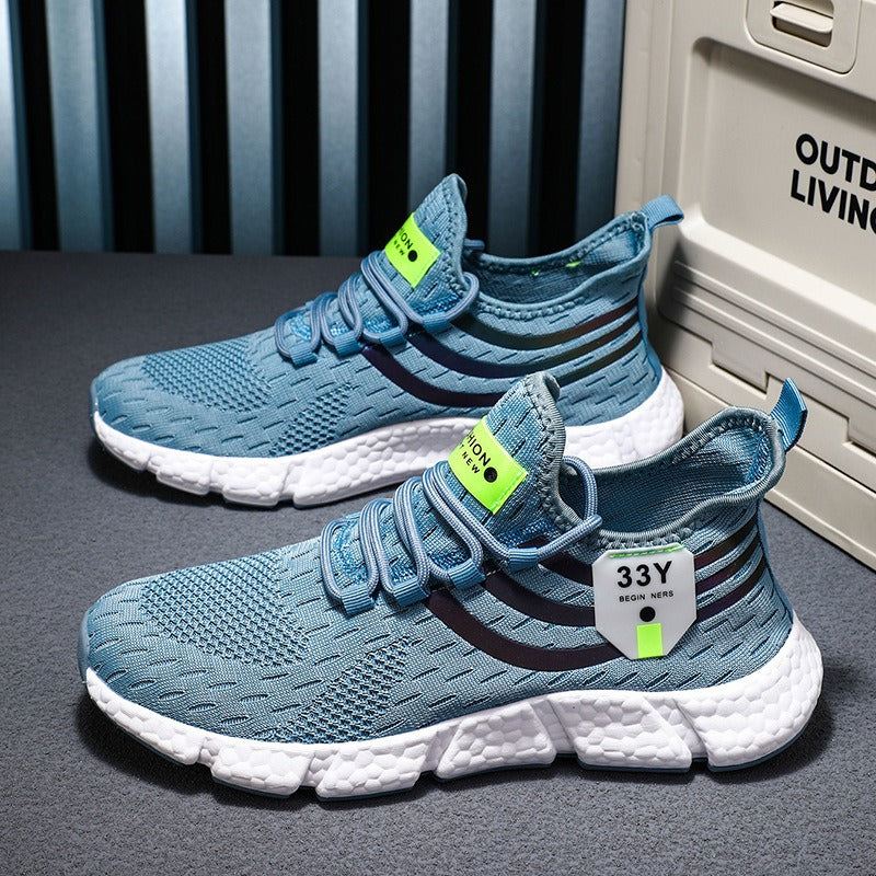Men's running shoes men's lightweight sports shoes fly woven breathable fashionable men's shoes