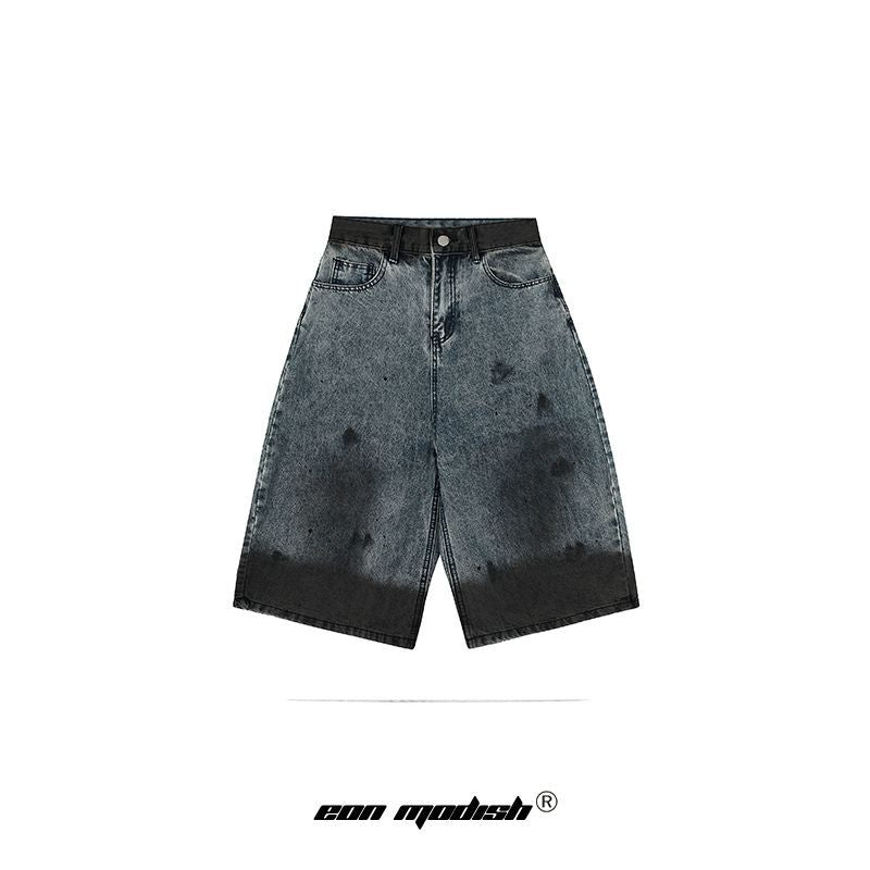 Street Style High-Street Personalized Denim Shorts