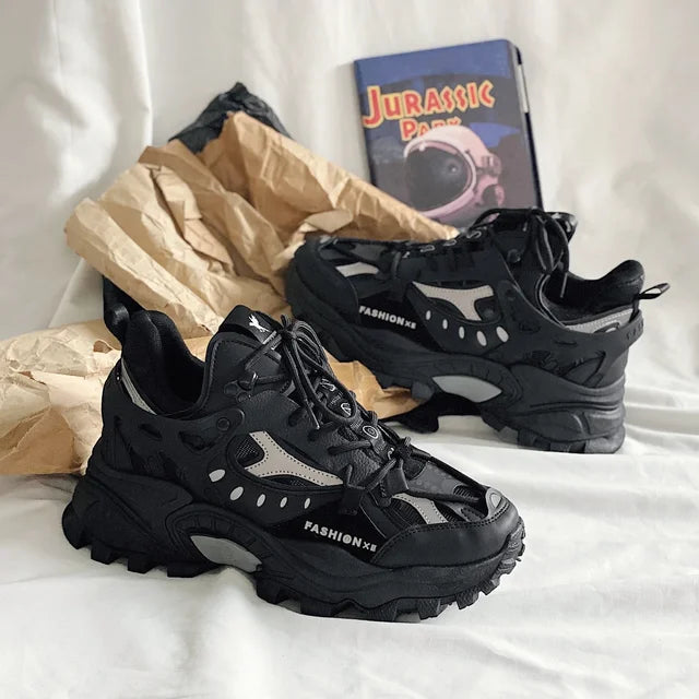 Men's sports shoes thick soled running shoes men's