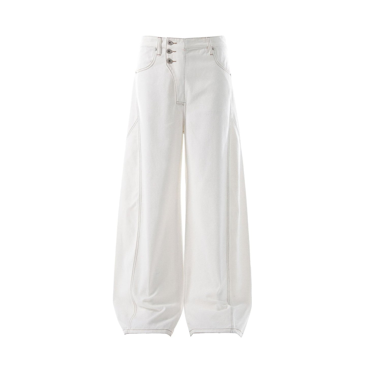 Unisex Irregular Design Loose Tapered Jeans for Men