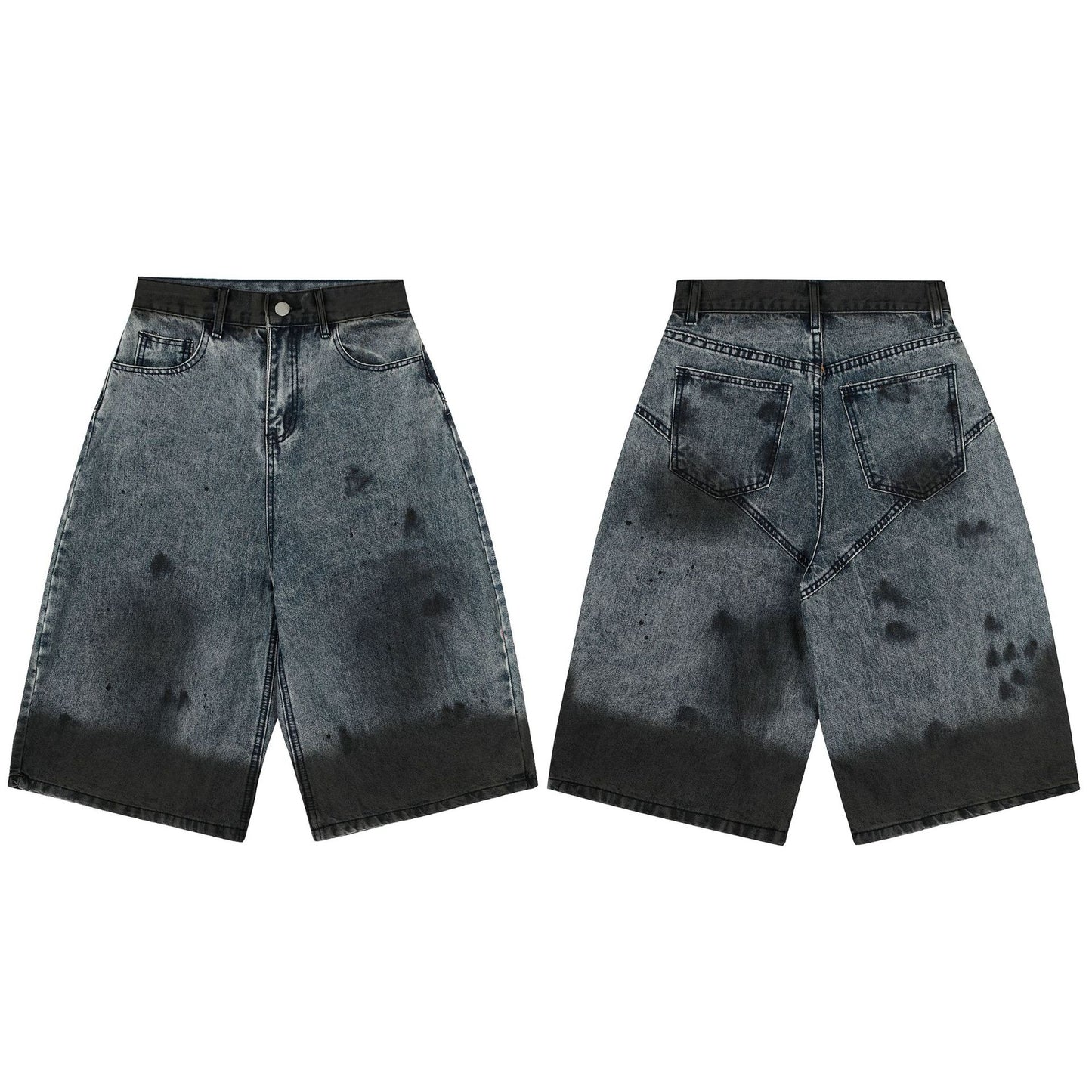 Street Style High-Street Personalized Denim Shorts