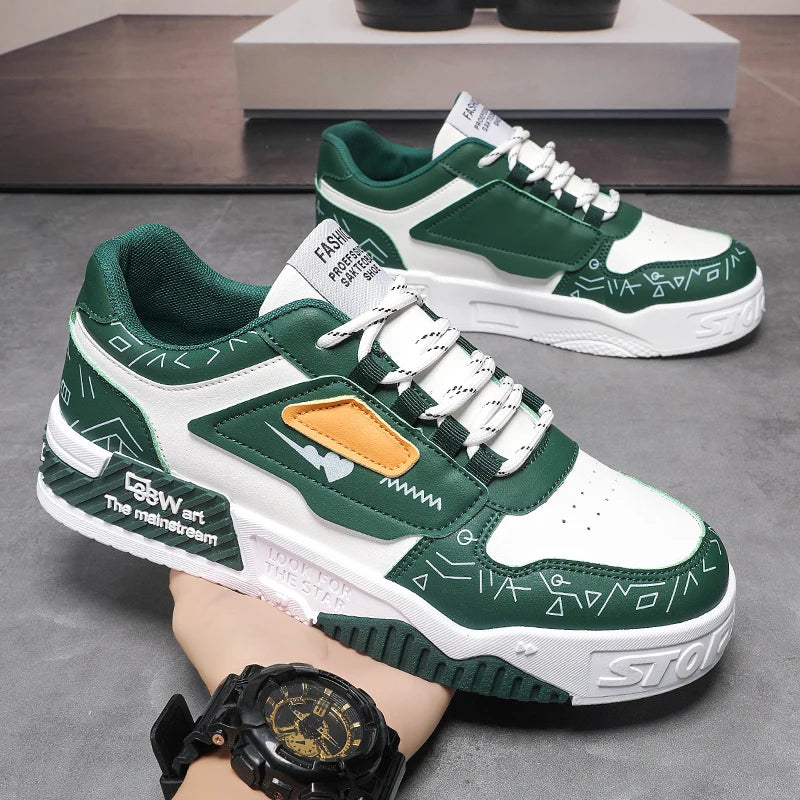 Men's thick soled shoes are fashionable breathable deodorizing wear-resistant and shock-absorbing