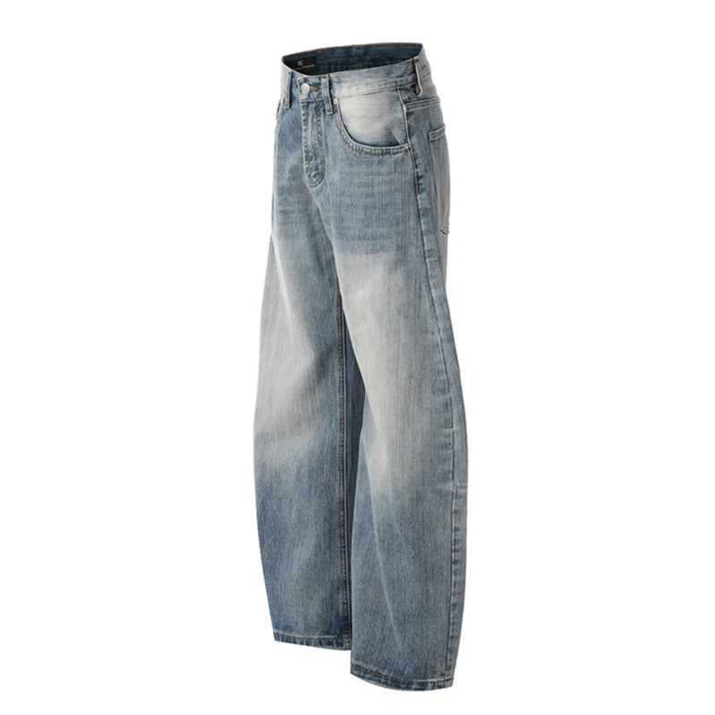 Washed bamboo bent jeans