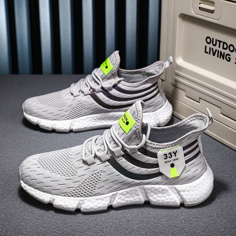 Men's running shoes men's lightweight sports shoes fly woven breathable fashionable men's shoes