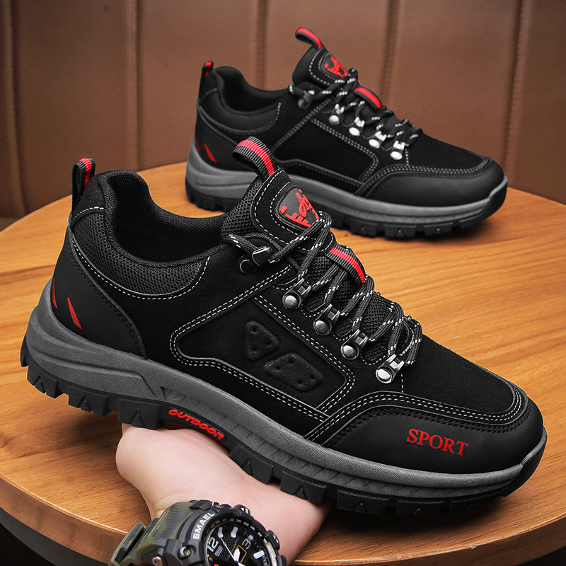 Men's shoes autumn anti slip and wear-resistant construction site work travel shoes outdoor hiking workwear labor protection trendy shoes