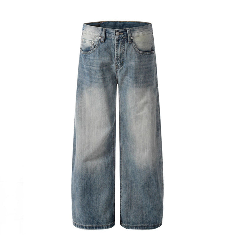 Washed bamboo bent jeans