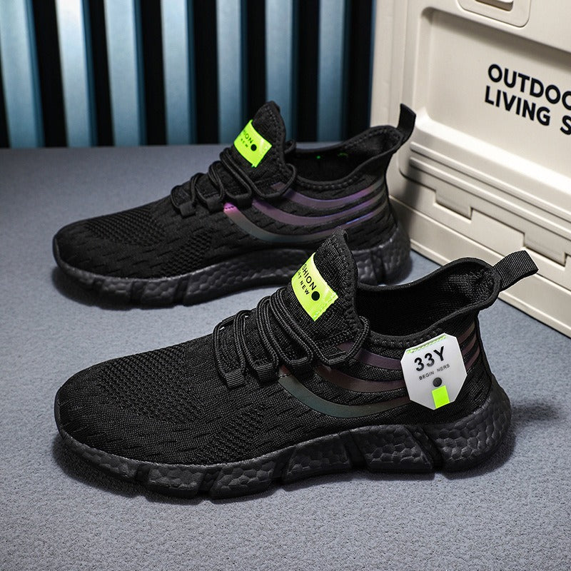 Men's running shoes men's lightweight sports shoes fly woven breathable fashionable men's shoes