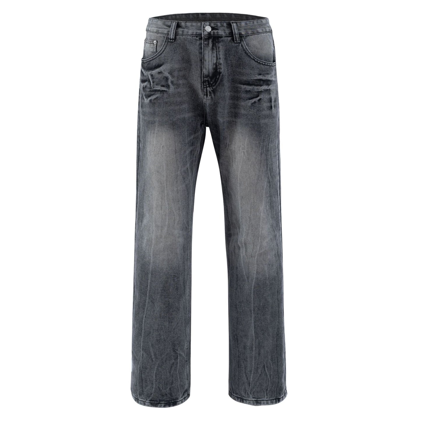 Street Style High-Street Unique Design Denim Long Pants