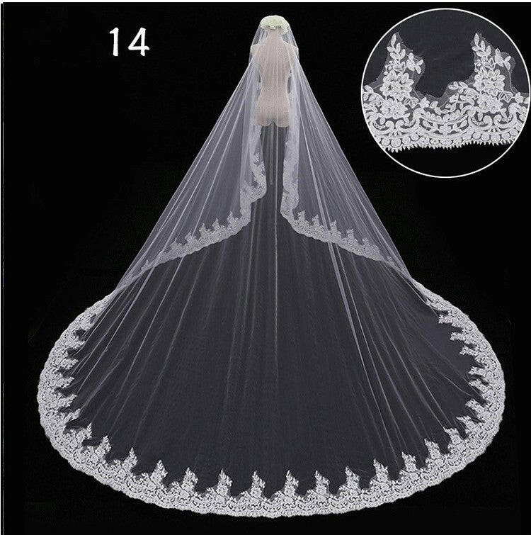 Bridal Wedding Dress Long Tail Luxury Super Fairy Wedding Veil.