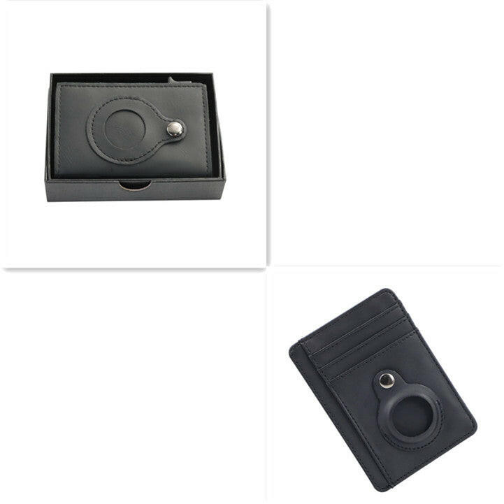 Wallet-PU Leather Airtag Card Holder RFID Anti-theft Card Holder.