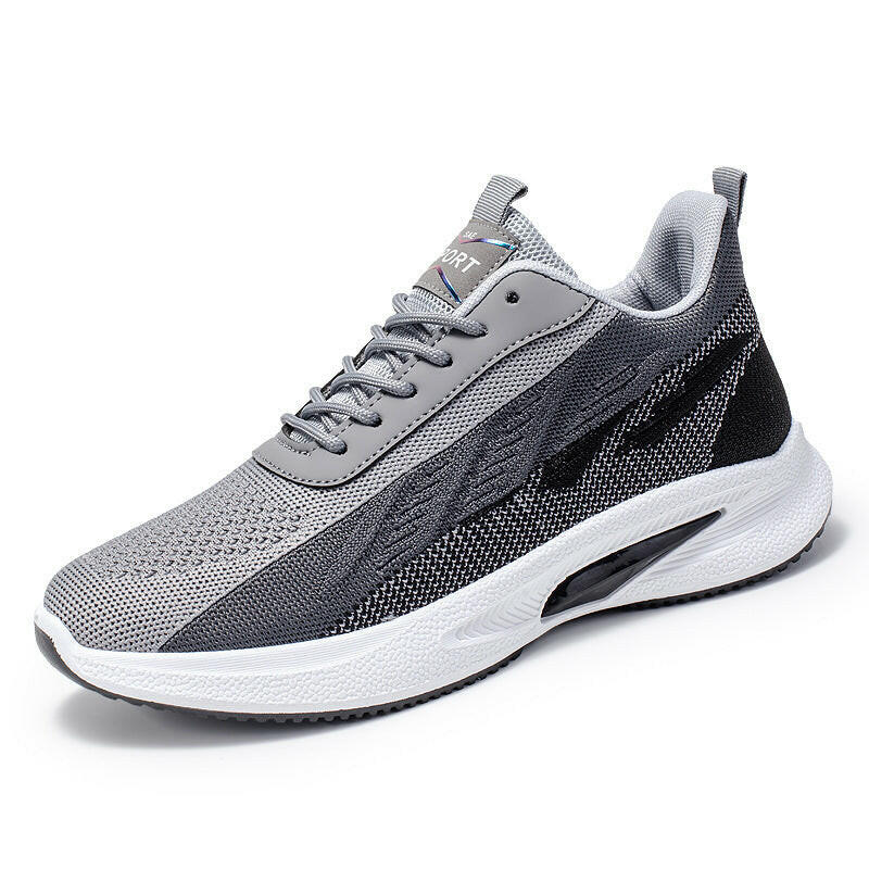 Color-blocked Mesh Sneakers Men Breathable Comfortable Casual Fashion Lace Up Wear-resistant Walking Running Sports Shoes Kashur Mart .