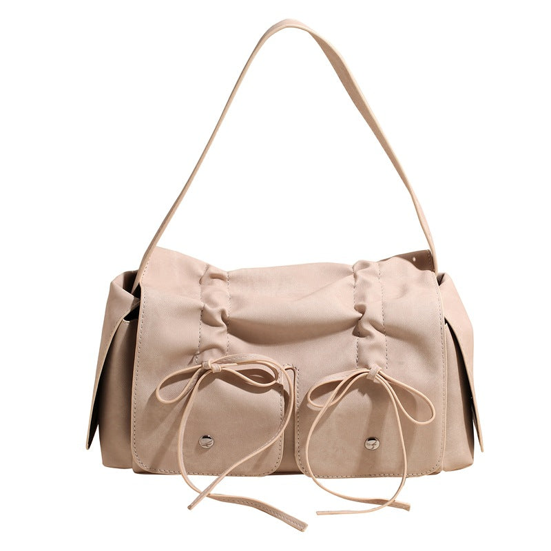 Square Bow Sewing Hand Messenger Bag.
