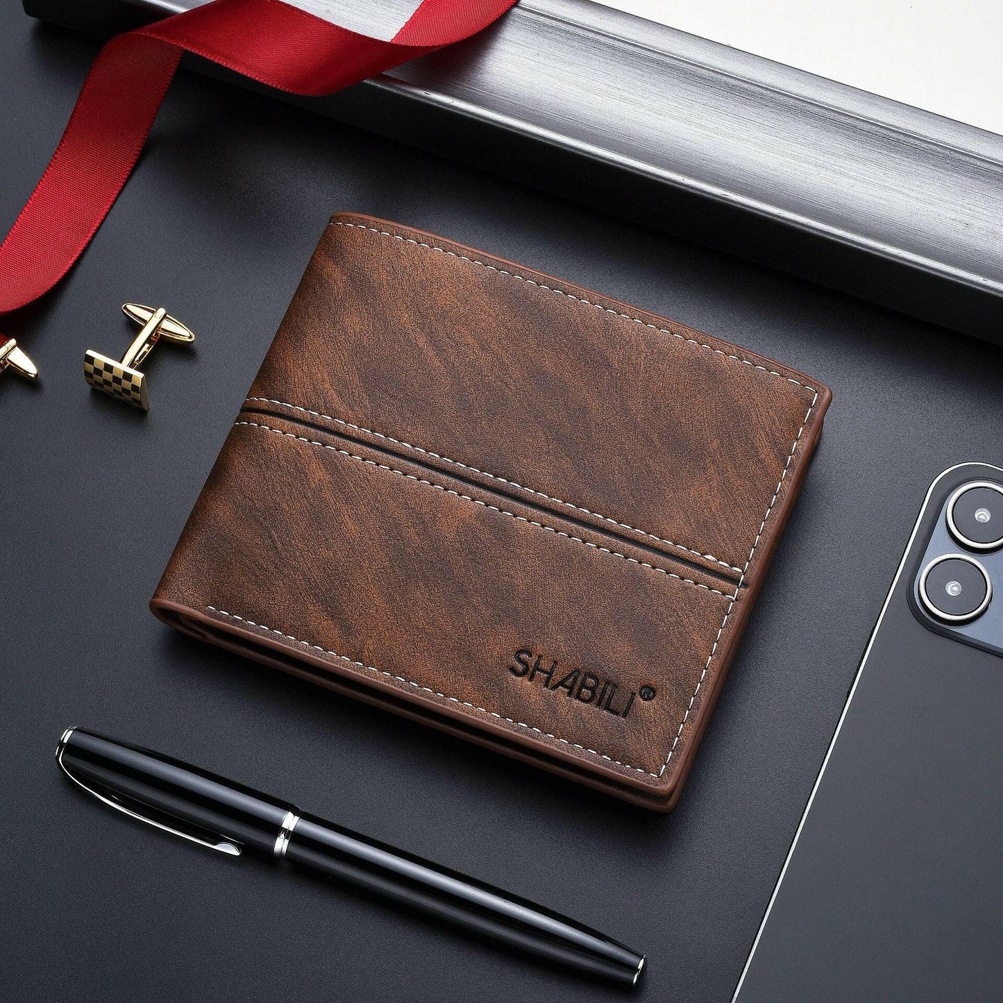 Men's Short Business Simple Fashion Soft Wallet Kashur Mart .