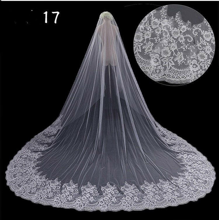 Bridal Wedding Dress Long Tail Luxury Super Fairy Wedding Veil.