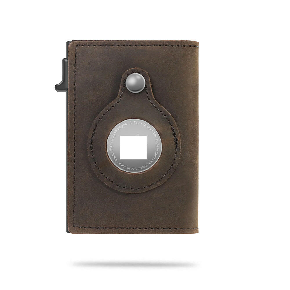 Rfid Card Holder Men Wallets Money Bag Male Black Short Purse Small Leather Slim Wallets Mini Wallets For Airtag Air Tag Kashur Mart .