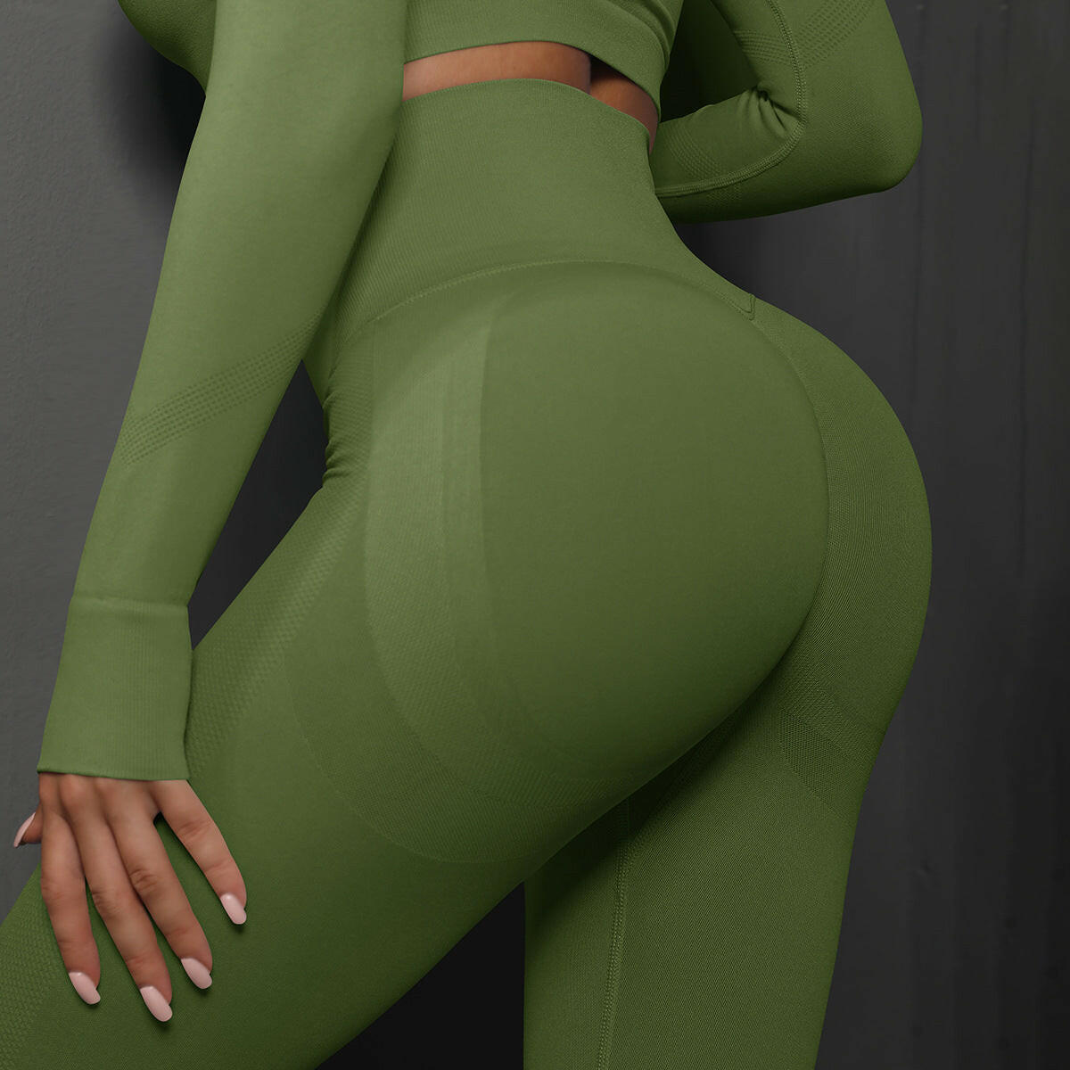 High Waist Seamless Yoga Pants Women's Solid Color Full Length Leggings Fitness Hip Up Running Sport Gym Legging Outfits.