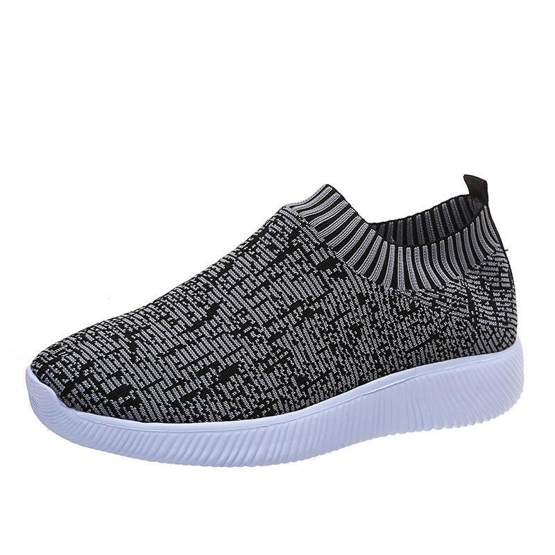 Stripe Knit Sock Shoes Flats Sneakers Running Walking Loafers.