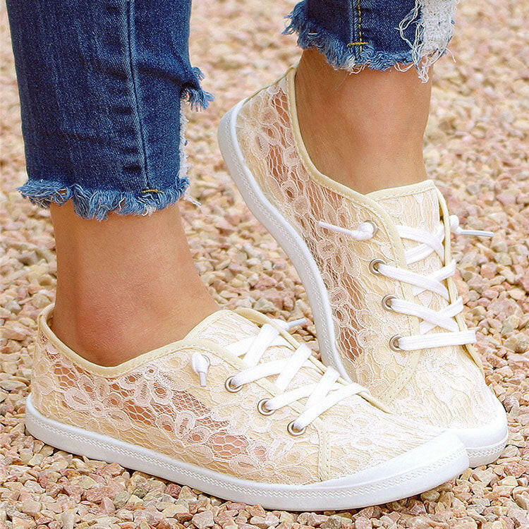 Lace Flats Shoes Summer Fashion Casual Shoes Women.