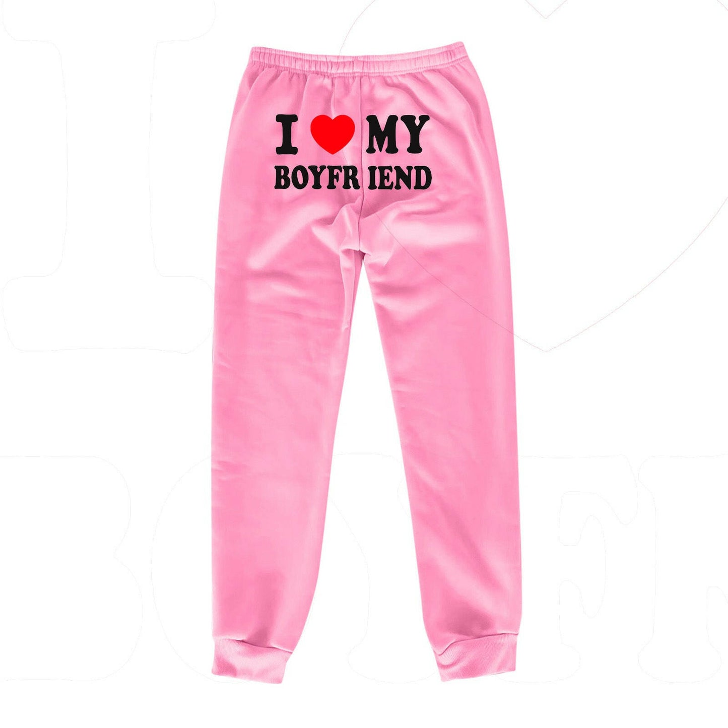 I Love MY BOYFRIEND Printed Trousers Casual Sweatpants Men And Women Sports Pants.