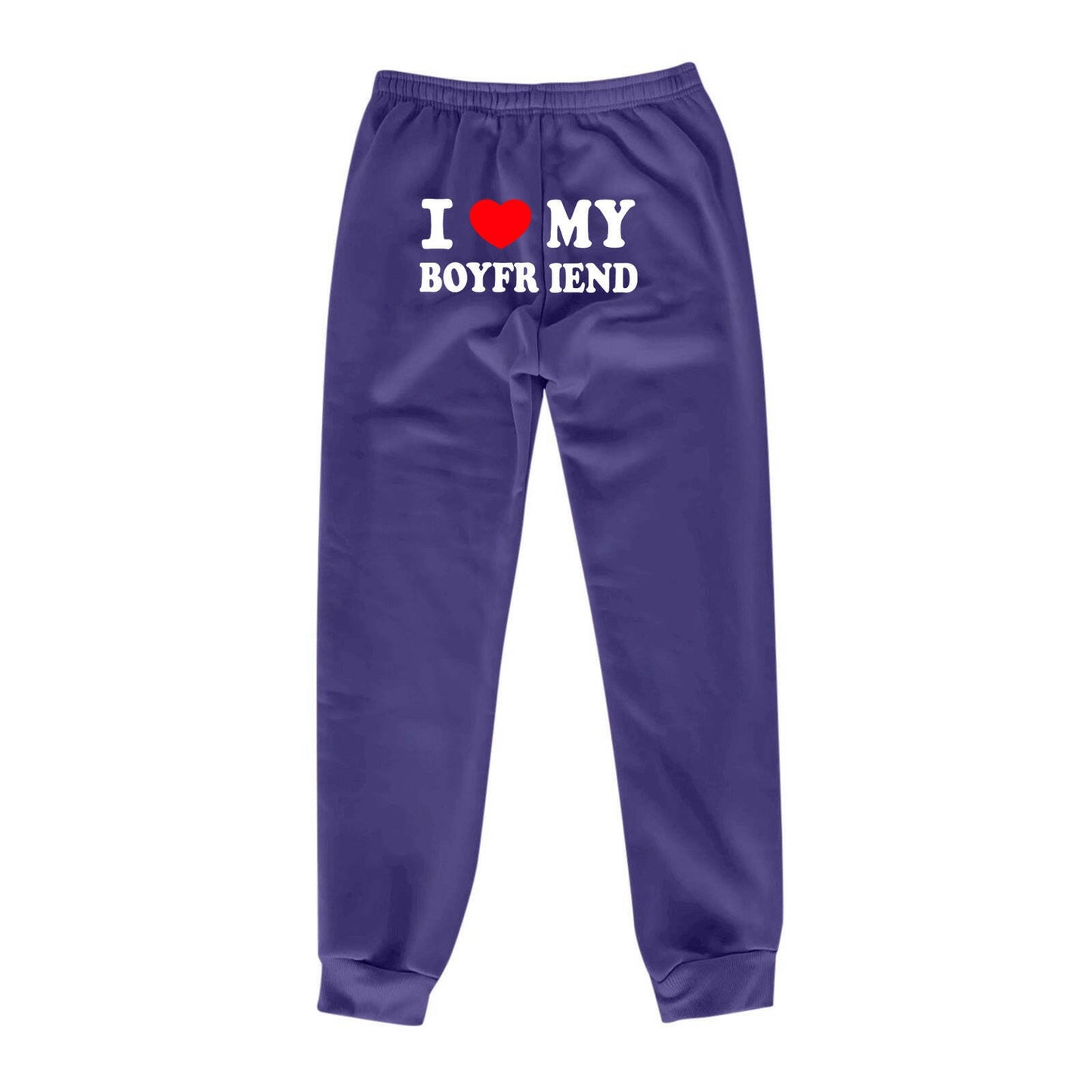 I Love MY BOYFRIEND Printed Trousers Casual Sweatpants Men And Women Sports Pants.