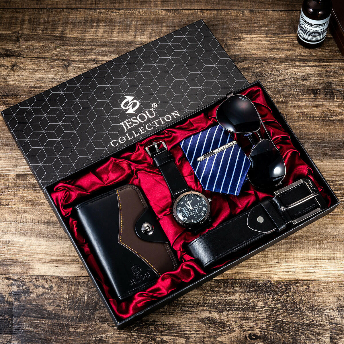 Men's Gift Suit Exquisite Packaging Watch Belt Tie Wallet Simple Combination Suit Kashur Mart .