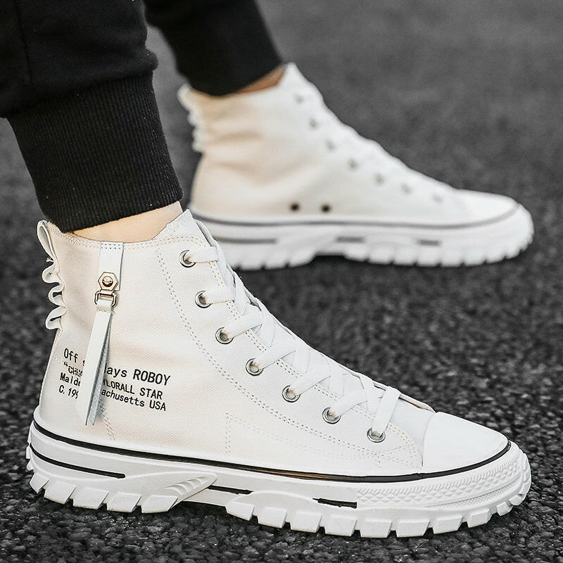 Canvas Shoes, Breathable Thick Sole, Board Shoes, Gaobang Casual Shoes.