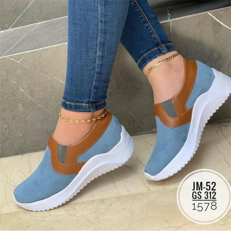 Flat Sneakers Women Breathable Walking Shoes.