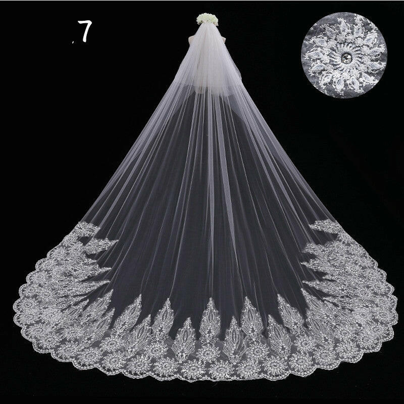 Bride Wedding Master Wedding Veil Long Long Tail.