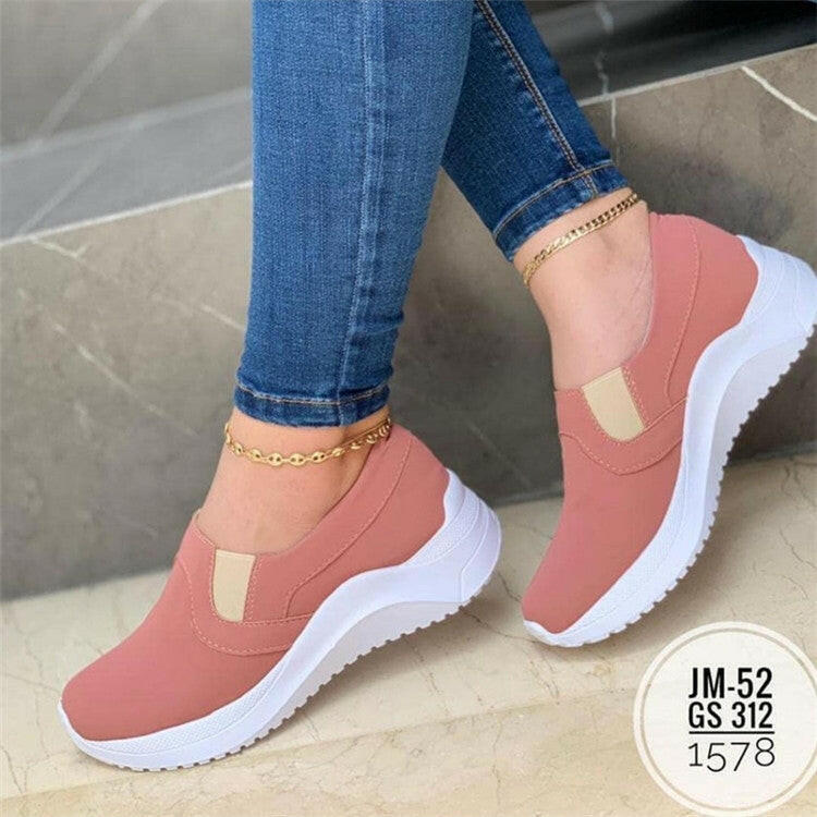 Flat Sneakers Women Breathable Walking Shoes.