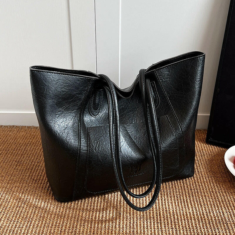 Casual Retro Shoulder Bag Texture Class Commuter Tote.