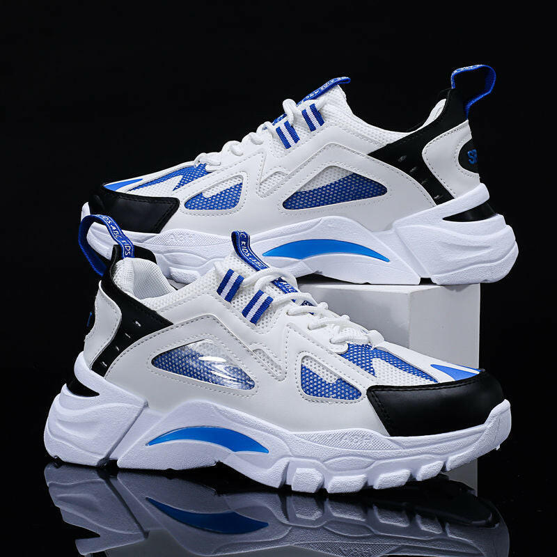 White Sneakers Men Non Slip Walking Running Shoes Sports.