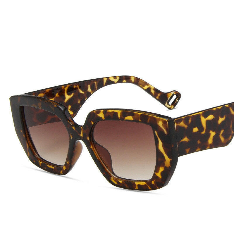 Side Sunglasses Personality Polygon Contrast Sunglasses Retro Sunglasses.