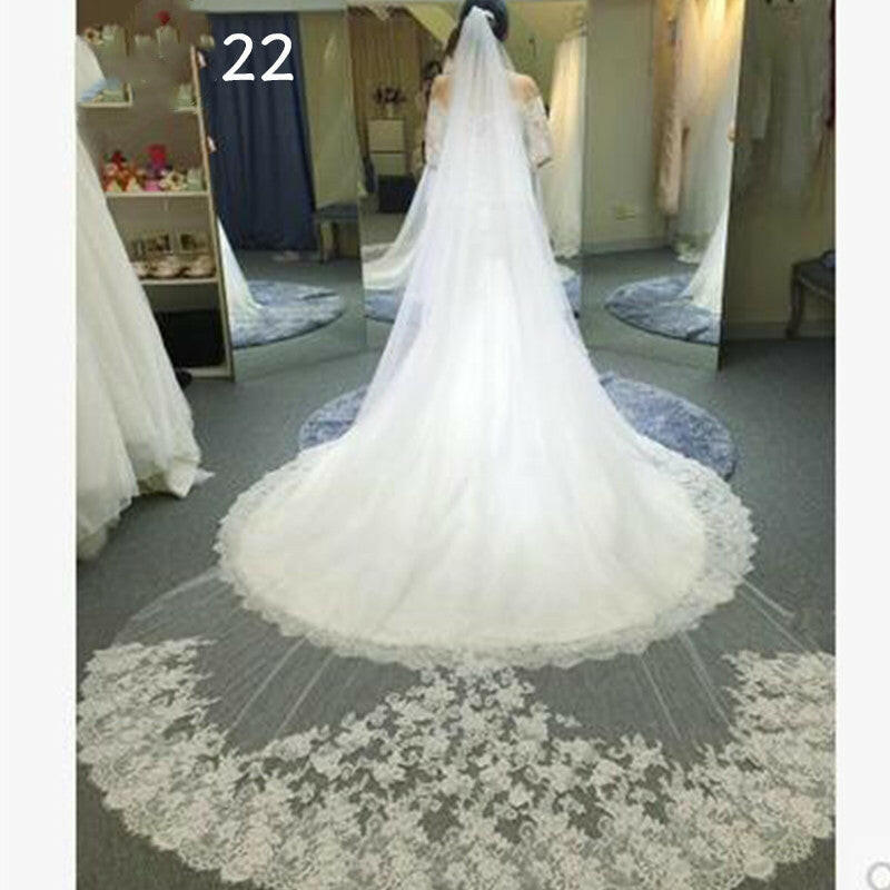 Bride Wedding Master Wedding Veil Long Long Tail.