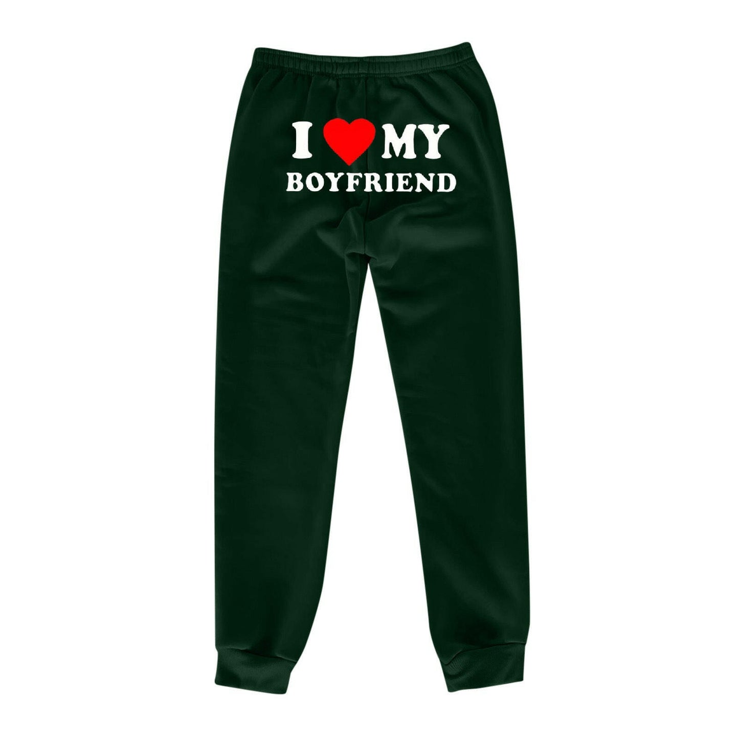 I Love MY BOYFRIEND Printed Trousers Casual Sweatpants Men And Women Sports Pants.