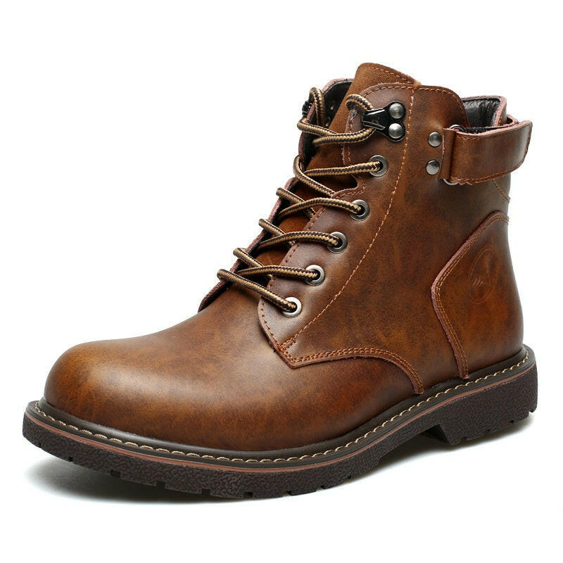 British Men Fleece-lined Martin Boots Casual Mid-top.