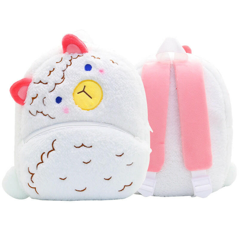 Children School Backpack Cartoon Rainbow Design Soft Plush Material For Toddler Baby Girls Kindergarten Kids School Bags Kashur Mart .