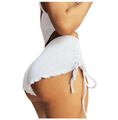 Women's Pants Printed Side Drawstring Shorts.