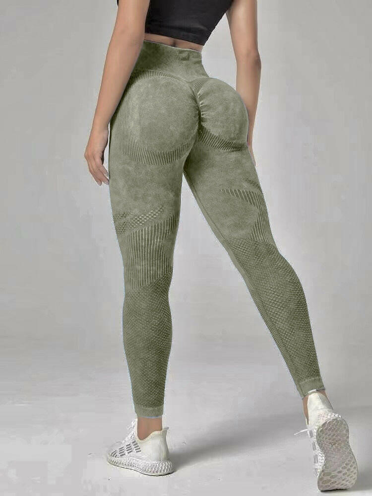 Hollow Design Seamless Leggings High Waist Hip Lifting Running Sports Fitness Yoga Pants Fashion Womens Clothing.