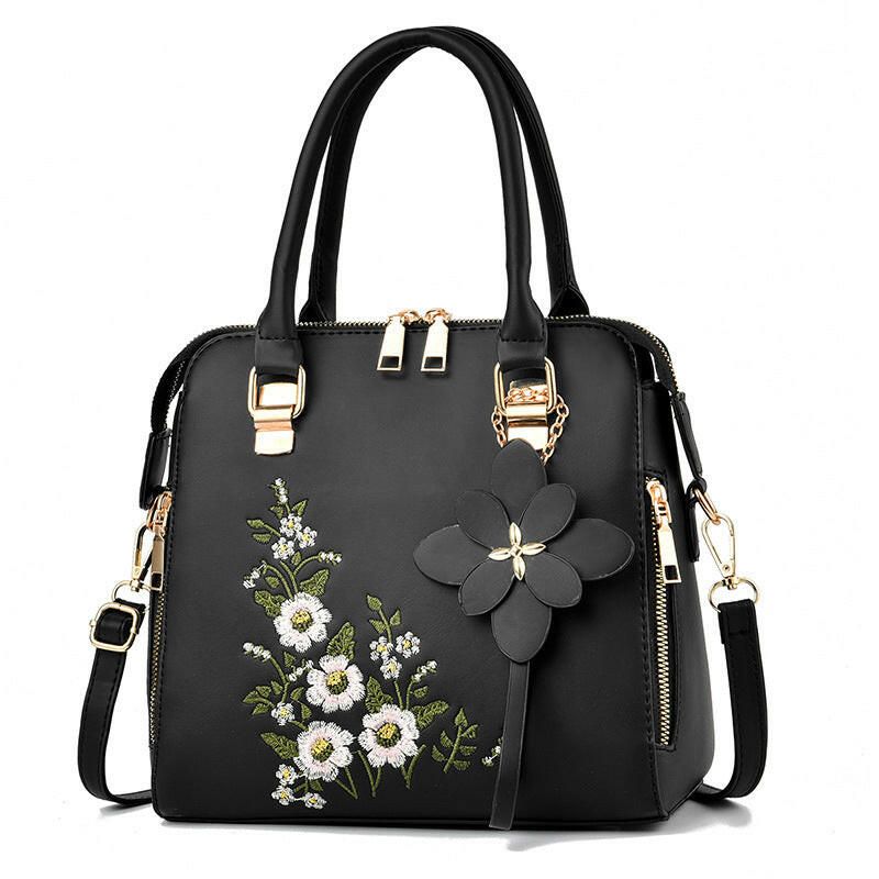 Fashion Flowers Embroidered Handbag Women Shoulder Messenger Bags Kashur Mart .